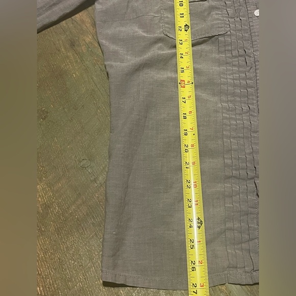 Esprit Women’s Gray Button Down Long Sleeve Shirt - Unique Stitching | Size 12 - Picture 9 of 9